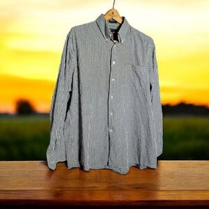 Forsyth sc XL Men's Black and White Checkered Shirt Tailored Fit